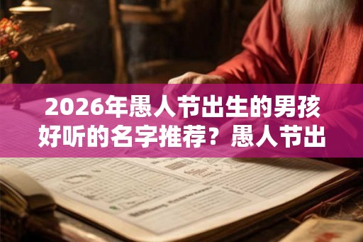 2026年愚人节出生的男孩好听的名字推荐？愚人节出生好吗？
