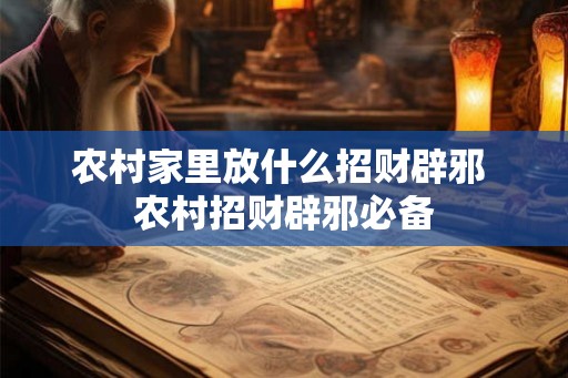 农村家里放什么招财辟邪 农村招财辟邪必备