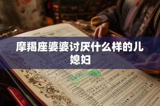 摩羯座婆婆讨厌什么样的儿媳妇