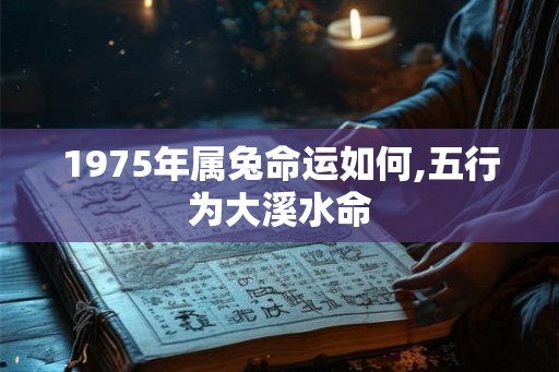 1975年属兔命运如何,五行为大溪水命