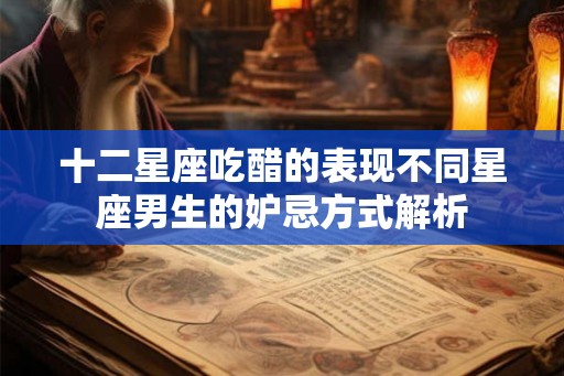 十二星座吃醋的表现不同星座男生的妒忌方式解析 十二星座吃醋的表现不同星座男生的妒忌方式解析