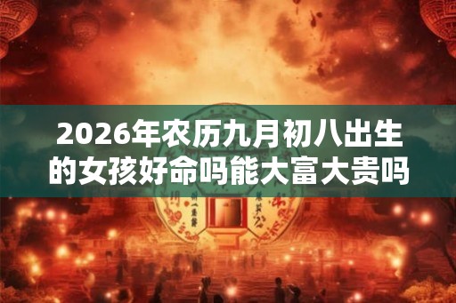 2026年农历九月初八出生的女孩好命吗能大富大贵吗？