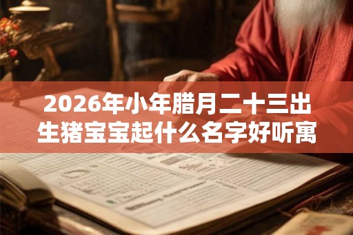 2026年小年腊月二十三出生猪宝宝起什么名字好听寓意好？
