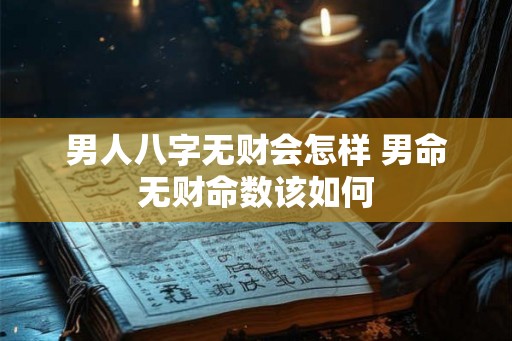 男人八字无财会怎样 男命无财命数该如何 男人八字无财会怎样 男命无财命数该如何