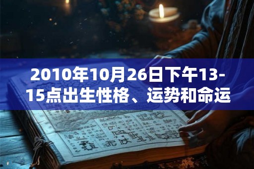 2010年10月26日下午13-15点出生性格、运势和命运