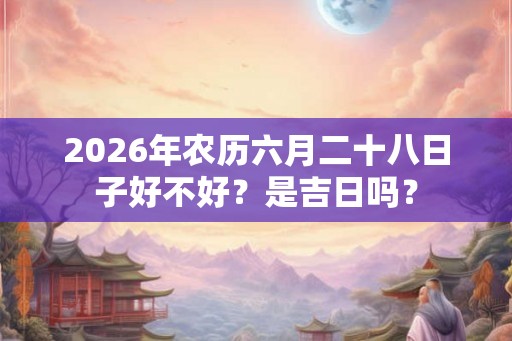2026年农历六月二十八日子好不好？是吉日吗？