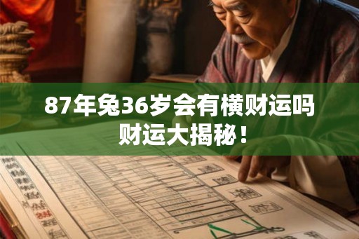87年兔36岁会有横财运吗 财运大揭秘！