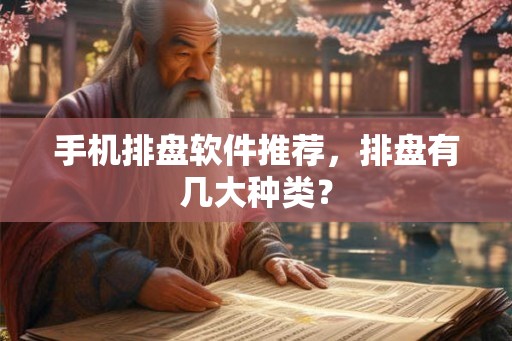 手机排盘软件推荐，排盘有几大种类？