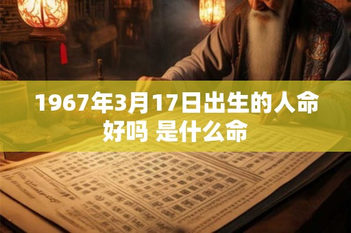 1967年3月17日出生的人命好吗 是什么命