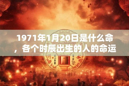 1971年1月20日是什么命，各个时辰出生的人的命运