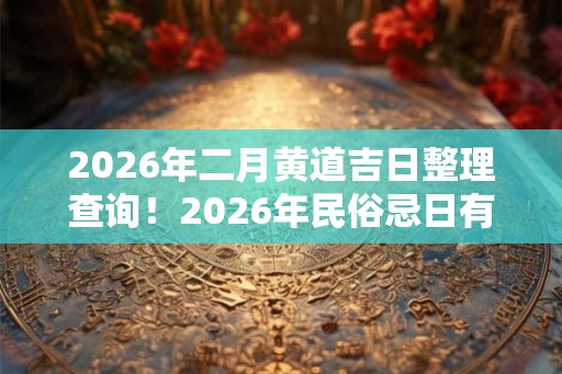 2026年二月黄道吉日整理查询!2026年民俗忌日有哪些 2026年二月黄道吉日整理查询!2026年民俗忌日有哪些