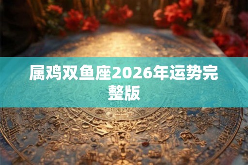 属鸡双鱼座2026年运势完整版