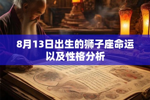 8月13日出生的狮子座命运以及性格分析 8月13日出生的狮子座命运以及性格分析