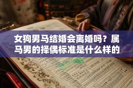 女狗男马结婚会离婚吗？属马男的择偶标准是什么样的？