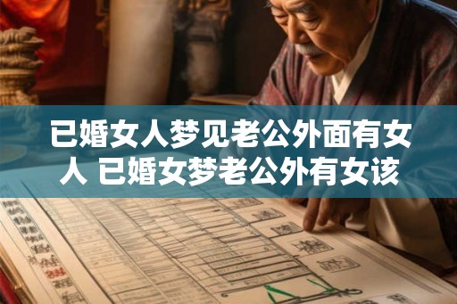 已婚女人梦见老公外面有女人 已婚女梦老公外有女该如何解