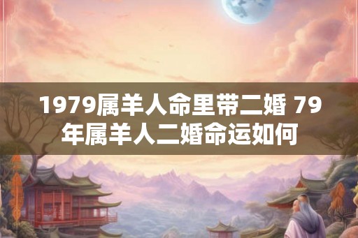 1979属羊人命里带二婚 79年属羊人二婚命运如何