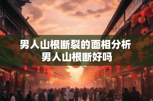 男人山根断裂的面相分析 男人山根断好吗