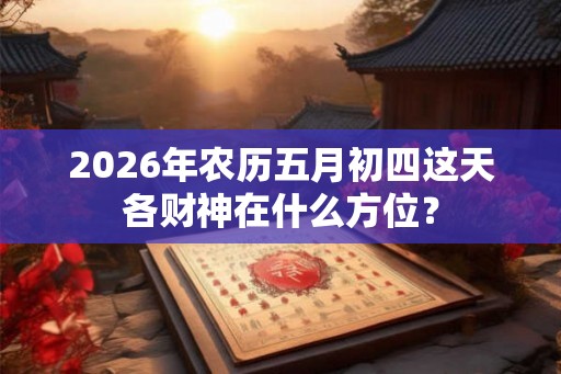2026年农历五月初四这天各财神在什么方位？