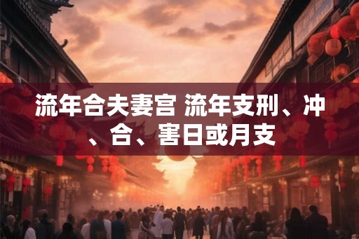 流年合夫妻宫 流年支刑、冲、合、害日或月支