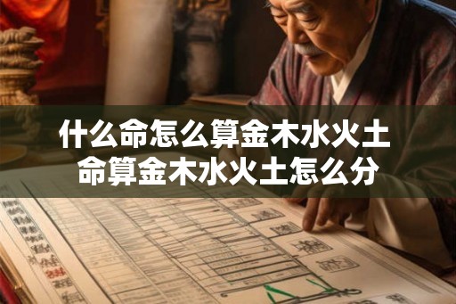 什么命怎么算金木水火土 命算金木水火土怎么分