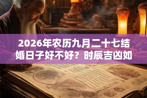 2026年农历九月二十七结婚日子好不好？时辰吉凶如何？
