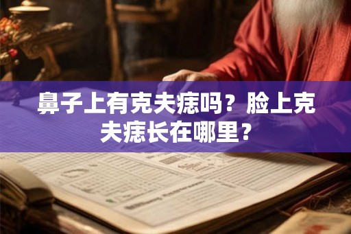 鼻子上有克夫痣吗？脸上克夫痣长在哪里？