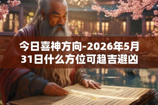 今日喜神方向-2026年5月31日什么方位可趋吉避凶 今日喜神方向-2026年5月31日什么方位可趋吉避凶
