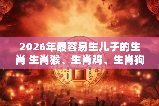 2026年最容易生儿子的生肖 生肖猴、生肖鸡、生肖狗