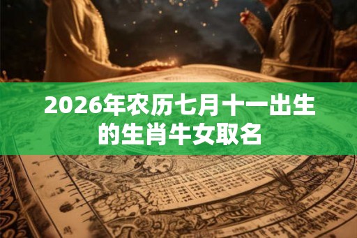 2026年农历七月十一出生的生肖牛女取名