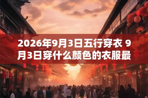 2026年9月3日五行穿衣 9月3日穿什么颜色的衣服最旺运