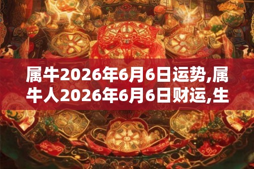 属牛2026年6月6日运势,属牛人2026年6月6日财运,生肖牛2026年6月6日运势