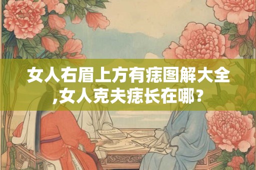 女人右眉上方有痣图解大全,女人克夫痣长在哪？