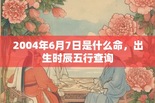 2004年6月7日是什么命,出生时辰五行查询 2004年6月7日是什么命,出生时辰五行查询