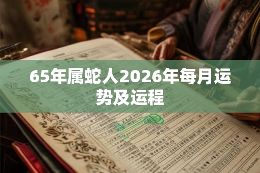 65年属蛇人2026年每月运势及运程