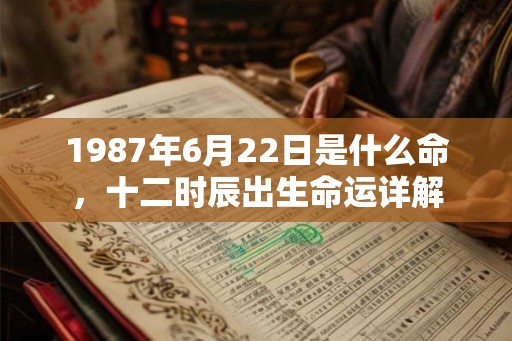 1987年6月22日是什么命，十二时辰出生命运详解