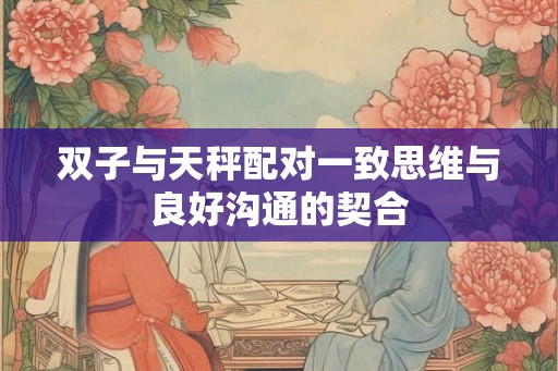 双子与天秤配对一致思维与良好沟通的契合