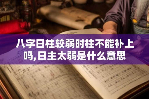 八字日柱较弱时柱不能补上吗,日主太弱是什么意思