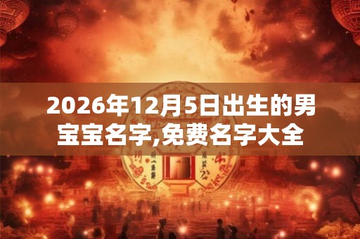 2026年12月5日出生的男宝宝名字,免费名字大全 2026年12月5日出生的男宝宝名字,免费名字大全