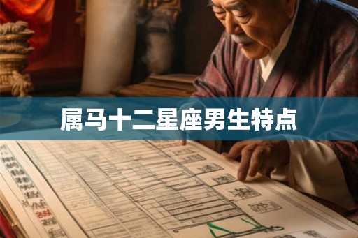 属马十二星座男生特点