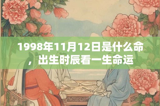 1998年11月12日是什么命，出生时辰看一生命运