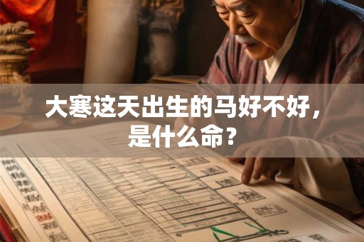 大寒这天出生的马好不好，是什么命？