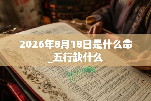2026年8月18日是什么命_五行缺什么