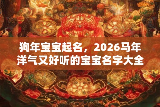 狗年宝宝起名，2026马年洋气又好听的宝宝名字大全