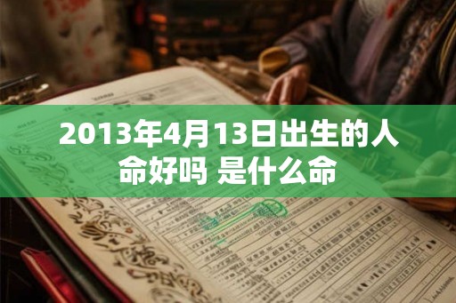 2013年4月13日出生的人命好吗 是什么命