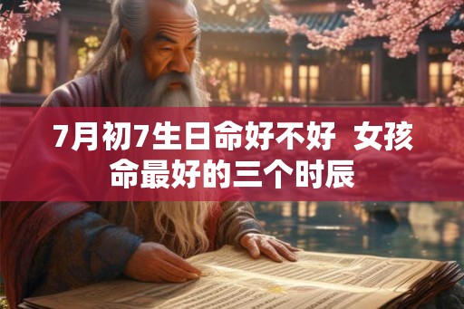 7月初7生日命好不好  女孩命最好的三个时辰