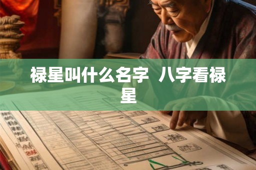 禄星叫什么名字  八字看禄星