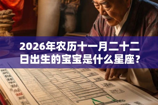2026年农历十一月二十二日出生的宝宝是什么星座？