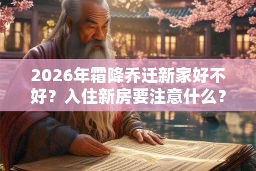 2026年霜降乔迁新家好不好?入住新房要注意什么? 2026年霜降乔迁新家好不好?入住新房要注意什么?