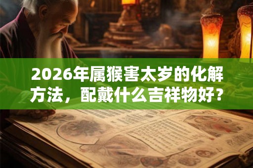 2026年属猴害太岁的化解方法，配戴什么吉祥物好？