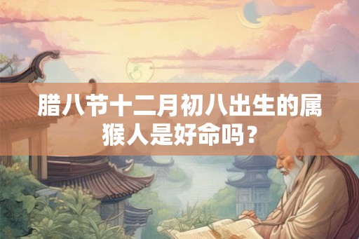 腊八节十二月初八出生的属猴人是好命吗？